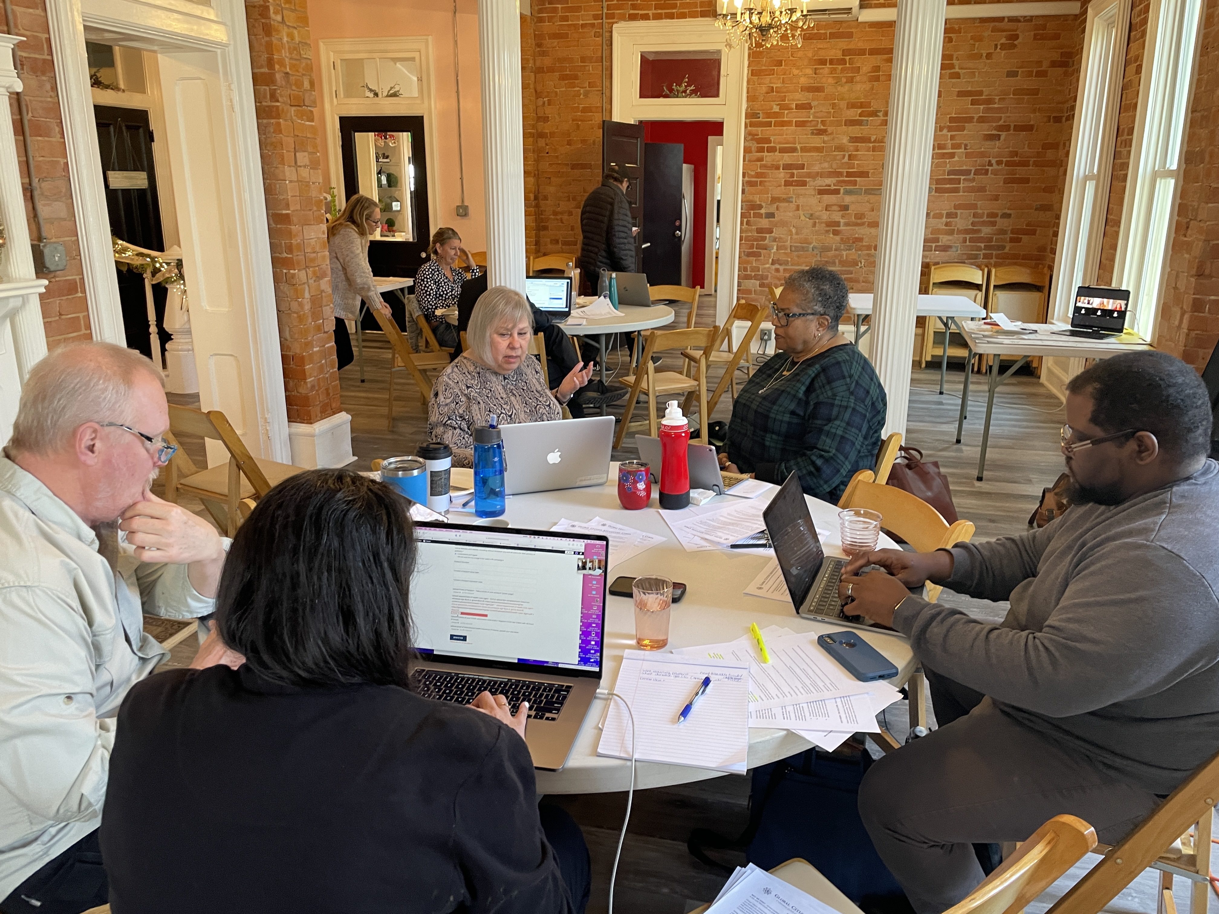 Board members at first in-person gathering